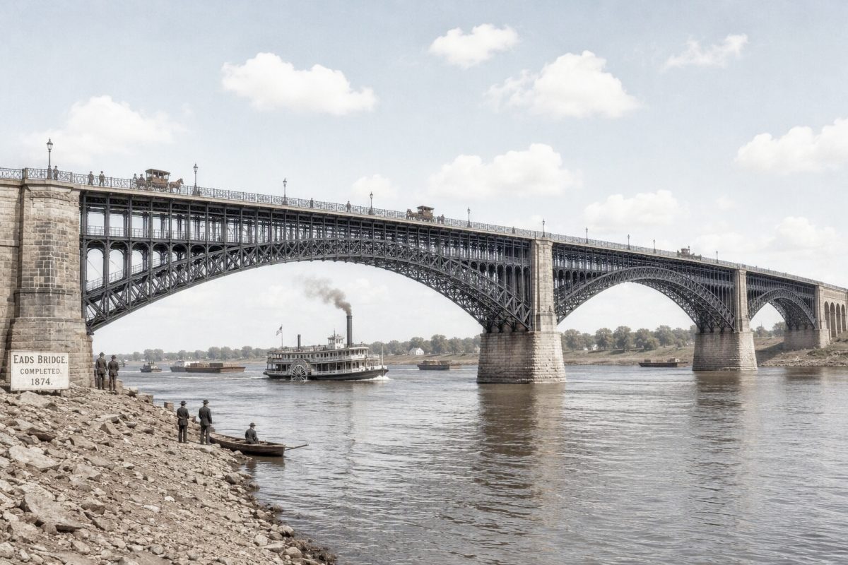 The Eads Bridge St Louis MO_AI
